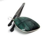 Natural Emerald Sterling Silver Pendant, Gemstone Pendant, Emerald Pendant, May Birthstone Pendant, Wholesale DIY Jewelry Making