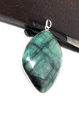 Natural Emerald Sterling Silver Pendant, Gemstone Pendant, Emerald Pendant, May Birthstone Pendant, Wholesale DIY Jewelry Making