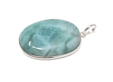 Larimar Pendant, Gemstone Pendant, Larimar, Gemstone Jewelry, Silver Pendant, Sterling Silver Pendant, Natural Gemstone Pendant, 47.65x25mm