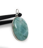 Larimar Pendant, Gemstone Pendant, Larimar, Gemstone Jewelry, Silver Pendant, Sterling Silver Pendant, Natural Gemstone Pendant, 47.65x25mm