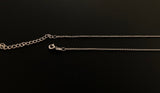 Sterling Silver Necklace Chain, Silver Link Chain 1.3mm, Jewelry Findings, Wholesale DIY Jewelry Making Supplies, 18" Plus 2" Extender Chain
