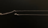 Sterling Silver Necklace Chain, Silver Link Chain 1.3mm, Jewelry Findings, Wholesale DIY Jewelry Making Supplies, 18" Plus 2" Extender Chain