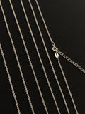 Sterling Silver Necklace Chain, Silver Link Chain 1.5mm, Jewelry Findings, Wholesale DIY Jewelry Making Supplies, 18" Plus 2" Extender Chain