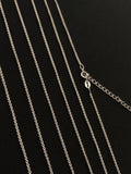 Sterling Silver Necklace Chain, Silver Link Chain 1.5mm, Jewelry Findings, Wholesale DIY Jewelry Making Supplies, 18" Plus 2" Extender Chain