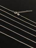 Sterling Silver Necklace Chain, Silver Link Chain 1.5mm, Jewelry Findings, Wholesale DIY Jewelry Making Supplies, 18" Plus 2" Extender Chain