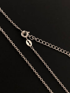 Sterling Silver Necklace Chain, Silver Link Chain 1.3mm, Jewelry Findings, Wholesale DIY Jewelry Making Supplies, 18" Plus 2" Extender Chain
