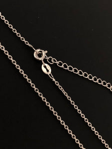 Sterling Silver Necklace Chain, Silver Link Chain 1.3mm, Jewelry Findings, Wholesale DIY Jewelry Making Supplies, 18" Plus 2" Extender Chain
