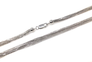 Sterling Silver Necklace Chain, Multi Strand Silver Chain, Jewelry Findings, Wholesale DIY Jewelry Making Supplies, 18" 925 Silver Chain