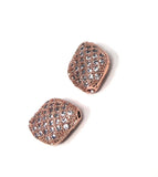 CZ Micro Pave Beads, Pave Spacer Beads for DIY Jewelry, Jewelry Findings for Jewelry Making, Wholesale Beads, 11.5mmX 8.5mm, 1 Piece