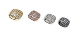 CZ Micro Pave Beads, Pave Spacer Beads for DIY Jewelry, Jewelry Findings for Jewelry Making, Wholesale Beads, 11.5mmX 8.5mm, 1 Piece