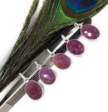 Sterling Silver Pink Sapphire Pendant, Natural Gemstone Pendants, Wholesale Jewelry Supplies for DIY Jewelry Making, Gifts for Her