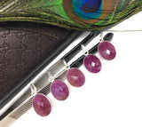 Sterling Silver Pink Sapphire Pendant, Natural Gemstone Pendants, Wholesale Jewelry Supplies for DIY Jewelry Making, Gifts for Her