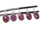 Sterling Silver Pink Sapphire Pendant, Natural Gemstone Pendants, Wholesale Jewelry Supplies for DIY Jewelry Making, Gifts for Her
