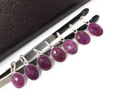 Sterling Silver Pink Sapphire Pendant, Natural Gemstone Pendants, Wholesale Jewelry Supplies for DIY Jewelry Making, Gifts for Her