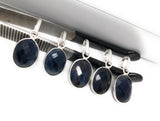 Blue Sapphire Gemstone Pendant, September Birthstone Pendant, Spiritual Healing Crystal Chakra Balancing Silver Pendant, DIY Jewelry Making