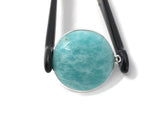 5Pcs Amazonite Gemstone Charms, Sterling Silver Charms, Natural Peruvian Amazonite Charms , DIY Jewelry Making Supplies