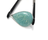 5Pcs Amazonite Gemstone Charms, Sterling Silver Charms, Natural Peruvian Amazonite Charms , DIY Jewelry Making Supplies