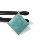 5Pcs Amazonite Gemstone Charms, Sterling Silver Charms, Natural Peruvian Amazonite Charms , DIY Jewelry Making Supplies