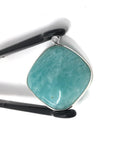 5Pcs Amazonite Gemstone Charms, Sterling Silver Charms, Natural Peruvian Amazonite Charms , DIY Jewelry Making Supplies