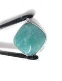 5Pcs Amazonite Gemstone Charms, Sterling Silver Charms, Natural Peruvian Amazonite Charms , DIY Jewelry Making Supplies
