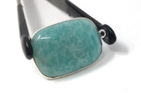 5Pcs Amazonite Gemstone Charms, Sterling Silver Charms, Natural Peruvian Amazonite Charms , DIY Jewelry Making Supplies