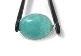 5Pcs Amazonite Gemstone Charms, Sterling Silver Charms, Natural Peruvian Amazonite Charms , DIY Jewelry Making Supplies