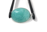 5Pcs Amazonite Gemstone Charms, Sterling Silver Charms, Natural Peruvian Amazonite Charms , DIY Jewelry Making Supplies