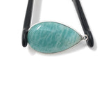 5Pcs Amazonite Gemstone Charms, Sterling Silver Charms, Natural Peruvian Amazonite Charms , DIY Jewelry Making Supplies