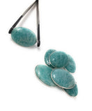 Sterling Silver Amazonite Gemstone Charms, Natural Gemstone Charms Jewelry Supplies for DIY Jewelry Making, Wholesale Large Charms, 1 Pc