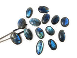 Wholesale Labradorite Cabochon, Natural Gemstone Labradorite Cabochon, Wire Wrapping Jewelry Supplies, Jewelry Making, 28mm-38mm, 4Pc/5Pc