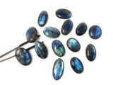 Wholesale Labradorite Cabochon, Natural Gemstone Labradorite Cabochon, Wire Wrapping Jewelry Supplies, Jewelry Making, 28mm-38mm, 4Pc/5Pc