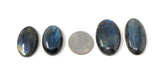 Wholesale Labradorite Cabochon, Natural Gemstone Labradorite Cabochon, Wire Wrapping Jewelry Supplies, Jewelry Making, 28mm-38mm, 4Pc/5Pc
