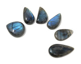 Wholesale 7 Pcs Labradorite Cabochon, Natural Gemstone Labradorite Cabochon, Wire Wrapping Jewelry Supplies, 24mm-35mm