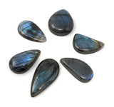 Wholesale 7 Pcs Labradorite Cabochon, Natural Gemstone Labradorite Cabochon, Wire Wrapping Jewelry Supplies, 24mm-35mm