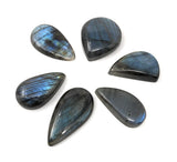 Wholesale 7 Pcs Labradorite Cabochon, Natural Gemstone Labradorite Cabochon, Wire Wrapping Jewelry Supplies, 24mm-35mm
