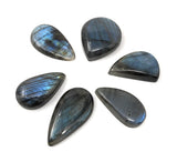 Wholesale 7 Pcs Labradorite Cabochon, Natural Gemstone Labradorite Cabochon, Wire Wrapping Jewelry Supplies, 24mm-35mm