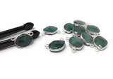 Natural Emerald Gemstone Connector, Sterling Silver Connectors, Jewelry Findings for Jewelry Making, Bulk Jewelry Supplies, Sakota Emerald