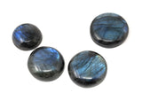 4 Pcs Labradorite Cabochon, Natural Gemstone Labradorite Cabochon, Wire Wrapping Jewelry Supplies, Wholesale Cabochons, 25mm-34mm