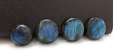 4 Pcs Labradorite Cabochon, Natural Gemstone Labradorite Cabochon, Wire Wrapping Jewelry Supplies, Wholesale Cabochons, 25mm-34mm