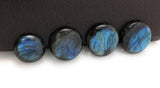 4 Pcs Labradorite Cabochon, Natural Gemstone Labradorite Cabochon, Wire Wrapping Jewelry Supplies, Wholesale Cabochons, 25mm-34mm