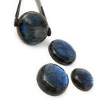 4 Pcs Labradorite Cabochon, Natural Gemstone Labradorite Cabochon, Wire Wrapping Jewelry Supplies, Wholesale Cabochons, 25mm-34mm