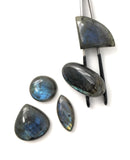 Wholesale 5 Pcs Shape Labradorite Cabochon, Natural Gemstone Labradorite Cabochon, Wire Wrapping Jewelry Supplies, DIY Jewelry 23mm-42mm