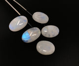 3Pcs Moonstone Cabochon, Gemstone Cabochons, Natural Rainbow Moonstone Cabochon Wholesale Lot, Wire Wrapping, Large Size Cabs, 28mm - 34mm