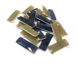 Sterling Silver Sapphire Gemstone Bar Connectors, Gemstone Briolette Double Loop Charms, Jewelry Supplies, Jewelry Findings, 36.5mmX10mm