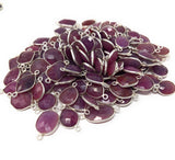 5Pcs Sapphire Connectors, Sterling Silver Gemstone Connectors, Briolette Connectors, Wholesale Sapphire Links for Jewelry Making, 17mm-22 mm