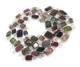 6 Pcs Tourmaline Connectors, Sterling Silver Gemstone Connectors, Wholesale Jewelry Findings for DIY Jewelry Making, Bulk Lot