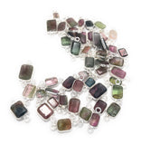6 Pcs Tourmaline Connectors, Sterling Silver Gemstone Connectors, Wholesale Jewelry Findings for DIY Jewelry Making, Bulk Lot