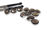 5Pcs/4Pcs Smokey Quartz Connectors, Sterling Silver Gemstone Connectors, Wholesale Jewelry Findings for DIY Jewelry Making, Bulk Lot Charms