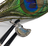 Labradorite Pendant, Gemstone Pendant, Diamond Pendant, Silver Pendant, Moon Shape Labradorite Diamond Pendant, Sterling Silver Jewelry