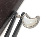 White Moonstone Pendant, Gemstone Pendant, Diamond Pendant, Silver Pendant, Moon Crescent Diamond Pendant, Sterling Silver Moonstone Jewelry